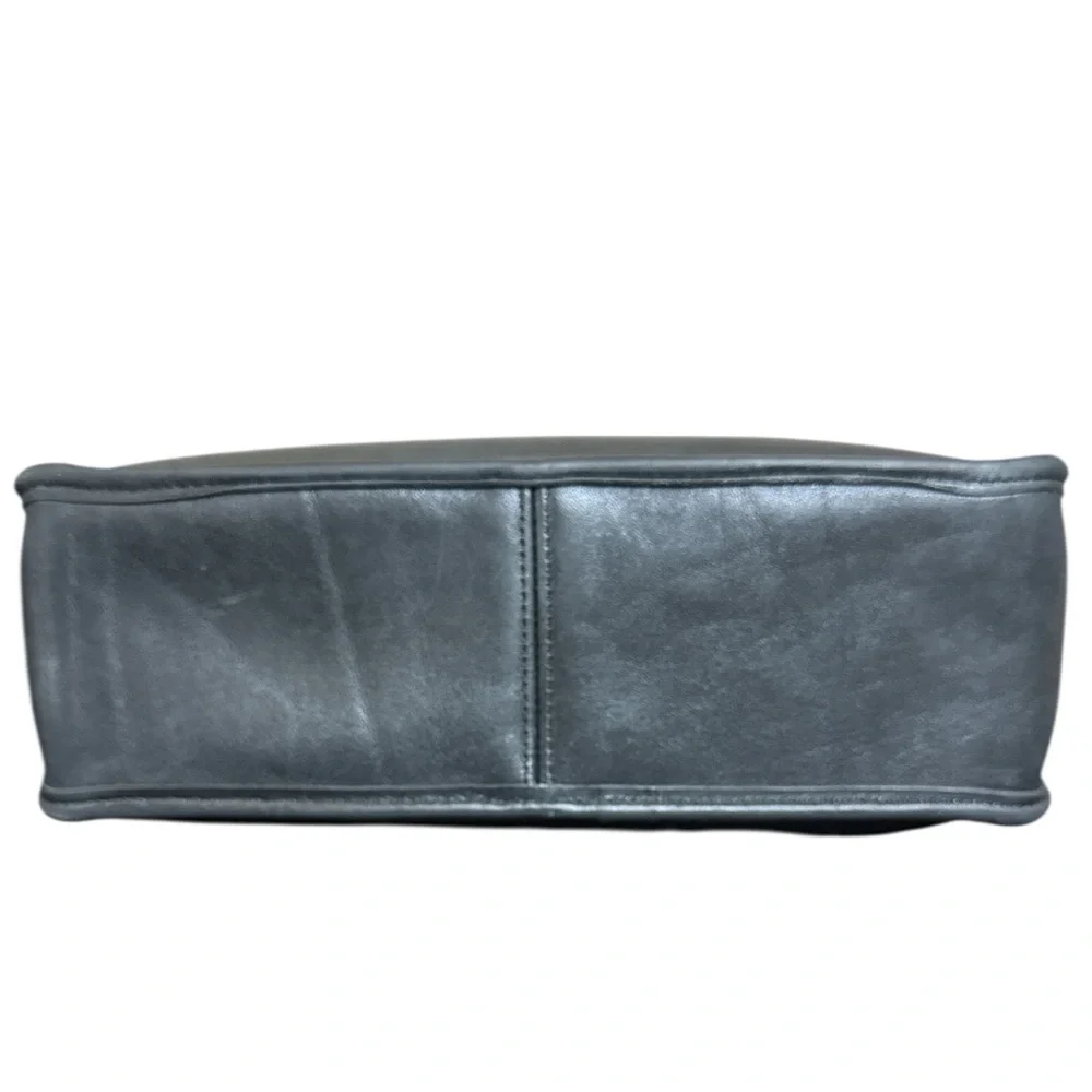 Vintage 90s COACH Willis Black Leather Crossbody Shoulder Bag Purse USA 1602-339 - Picture 5 of 16